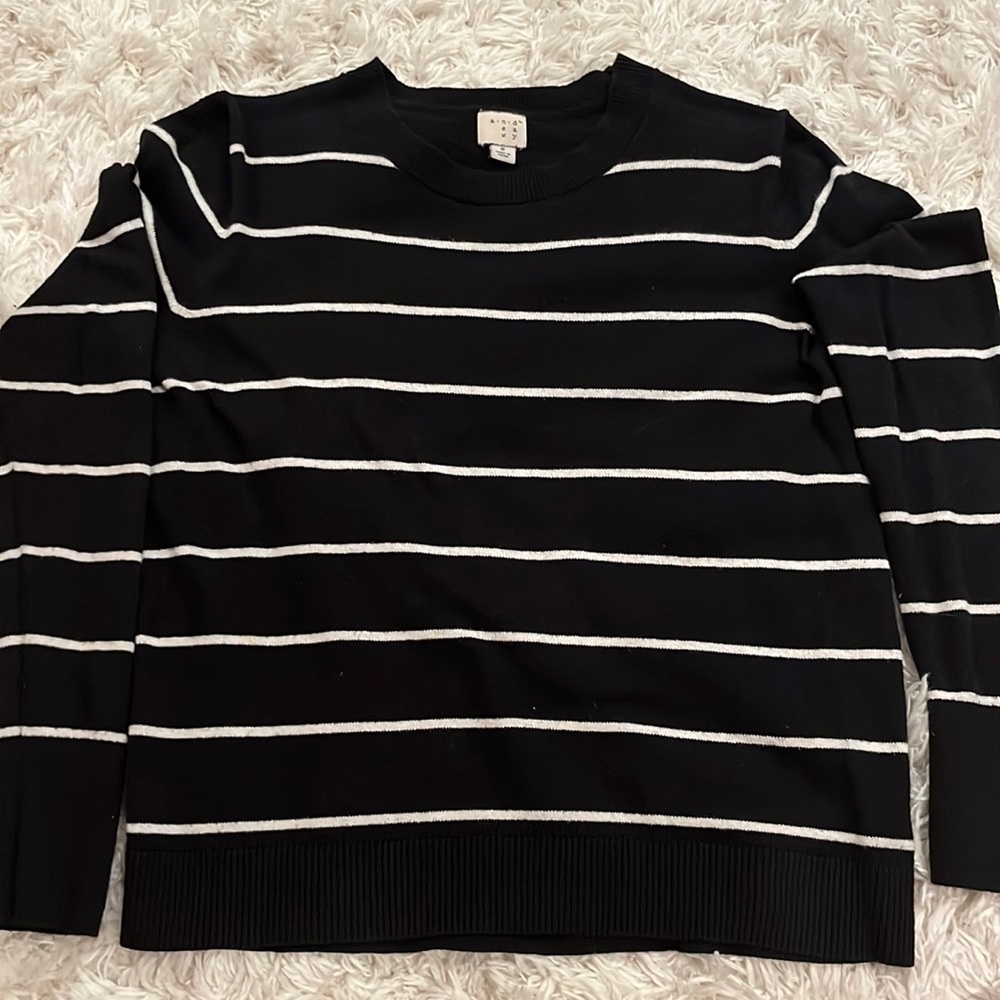 Black & White Striped Sweater